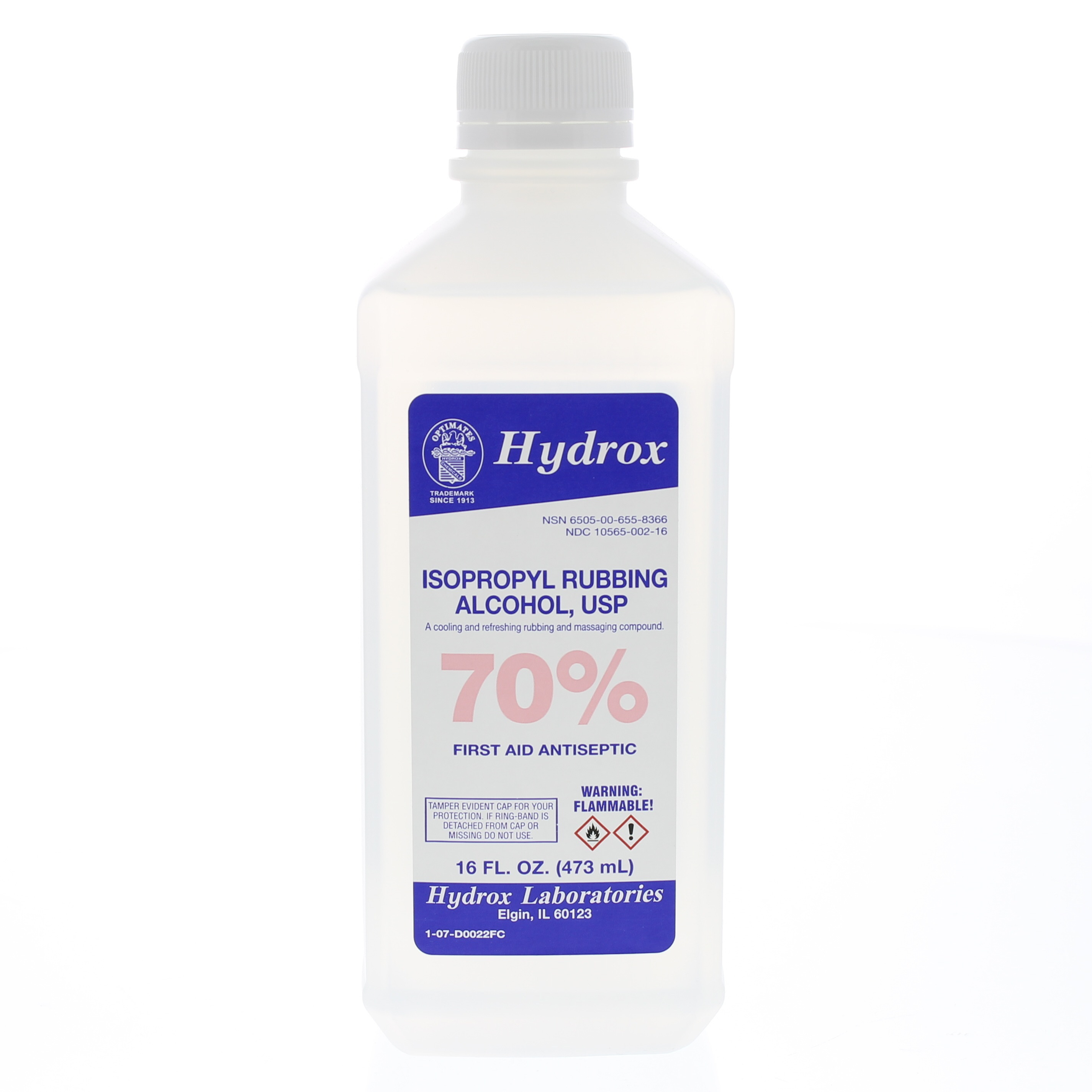 Hydrox Lab Isopropyl Alcohol 70% - 16 Ounce Bottle