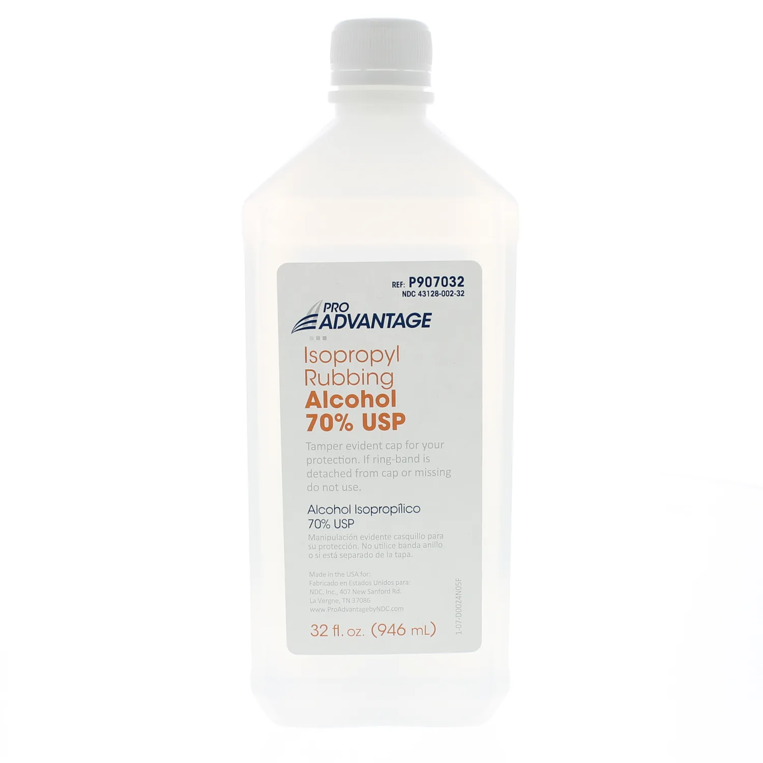 Pro Advantage® Isopropyl Alcohol 70% - 32 Ounce Bottle