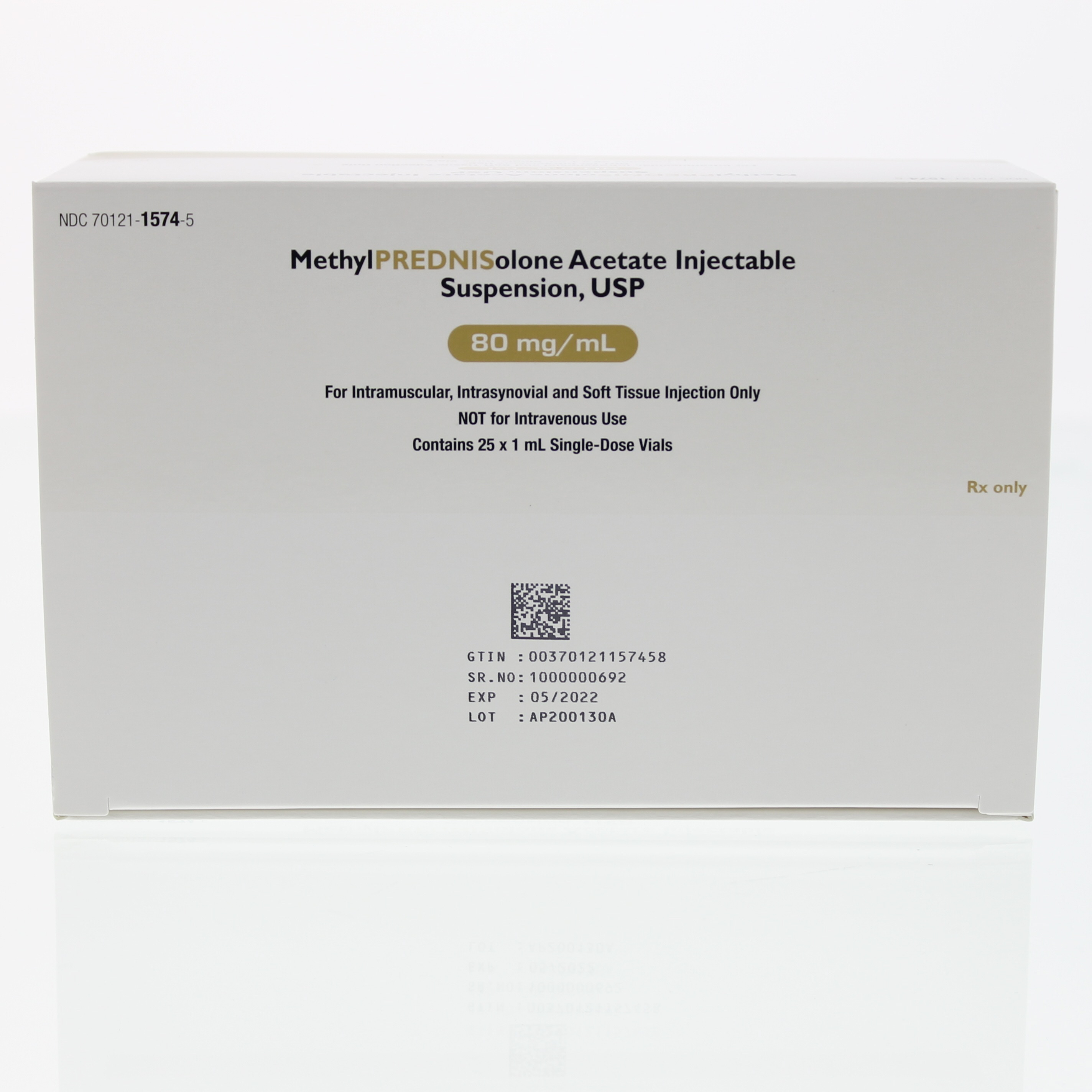 Methylprednisolone Acetate 80mg/ml 1ml SDV - Box/25
