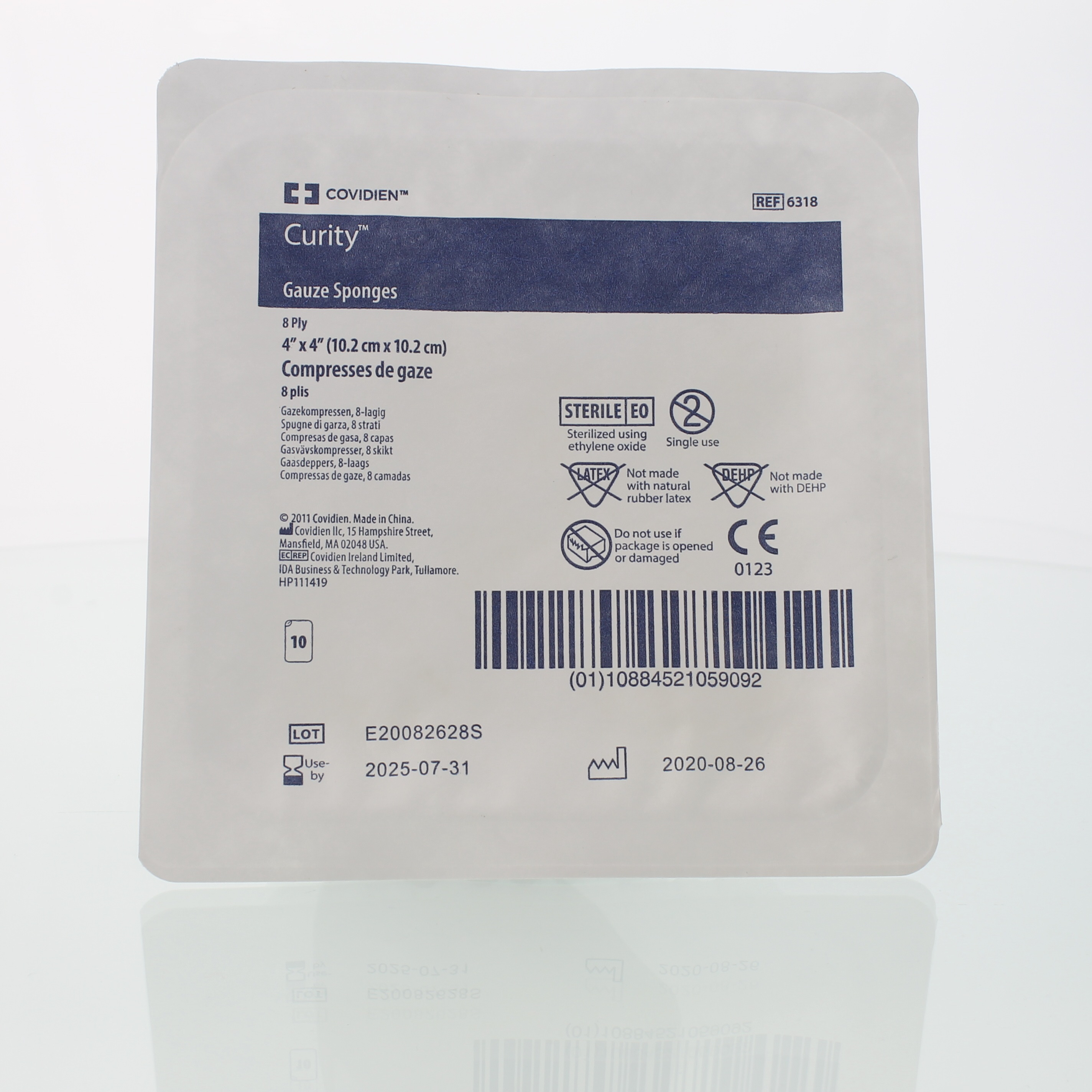 Gauze Sponge (Sterile) 4 x 4 Inch - 8 Ply - Tray/10