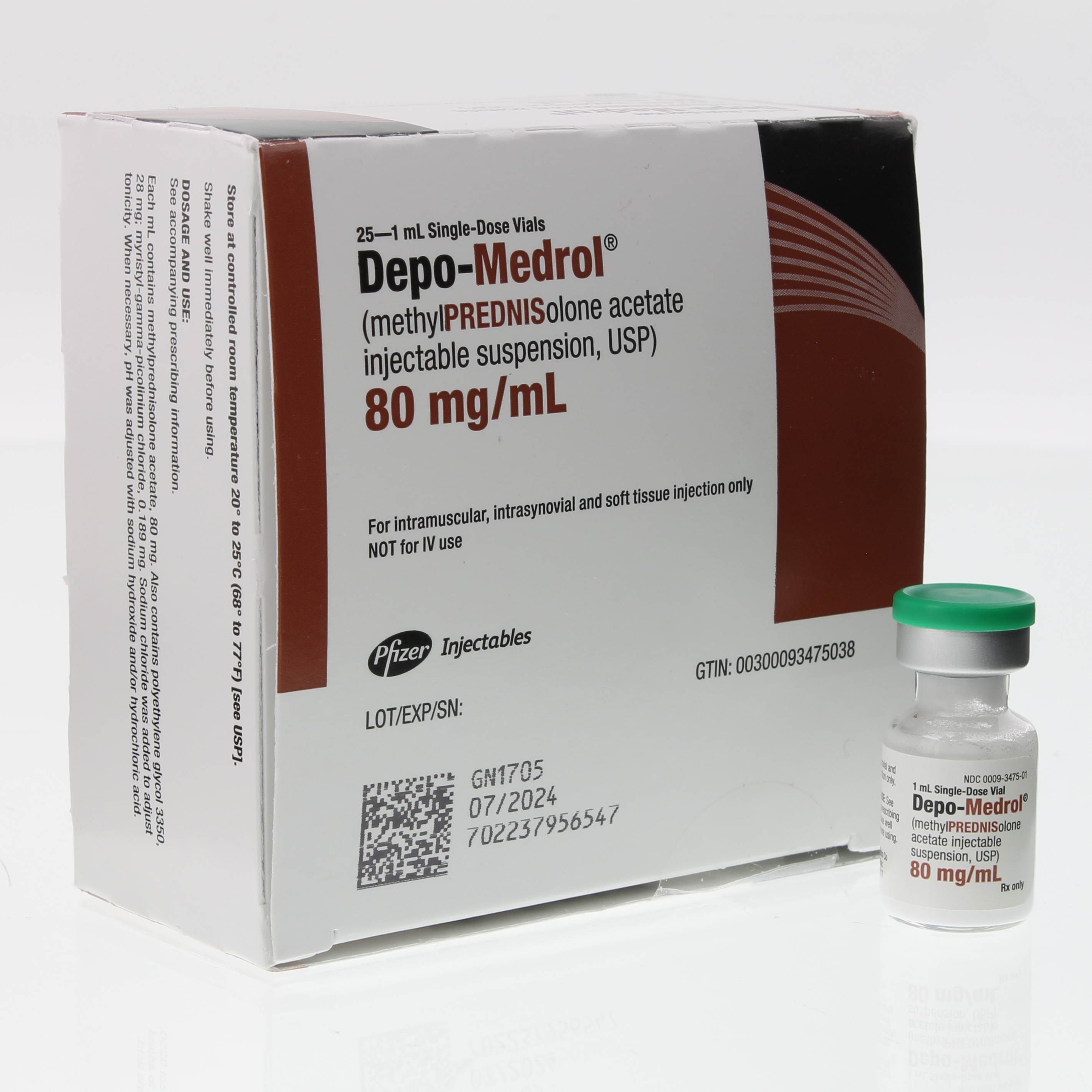 Depo-Medrol® 80mg/ml 1 ml SDV - Box/25