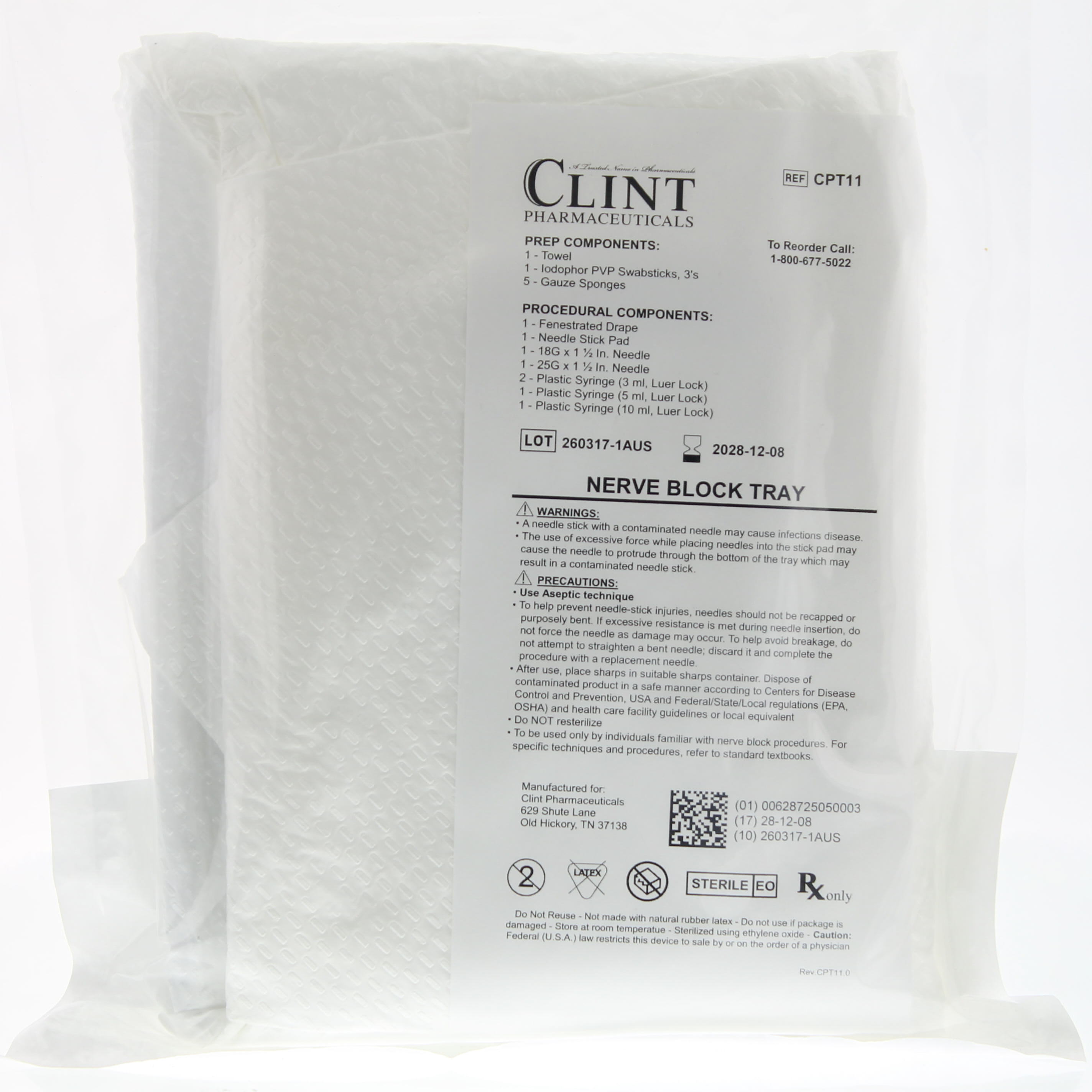 Universal Nerve Block Tray - CTP11