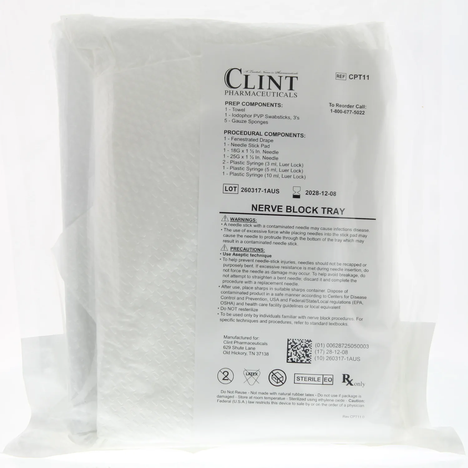 Universal Nerve Block Tray - CTP11