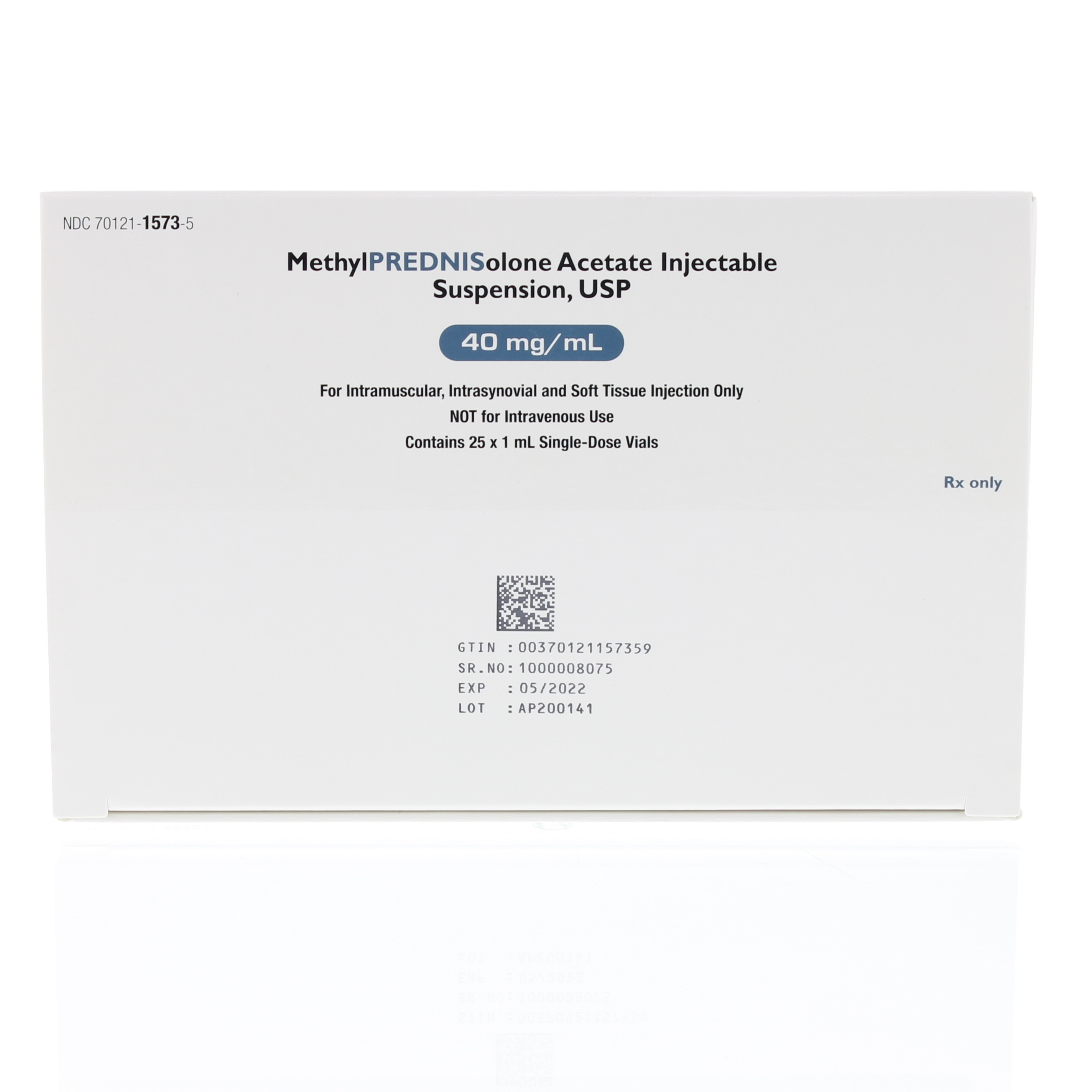 Methylprednisolone Acetate 40mg/ml 1ml SDV - Box/25